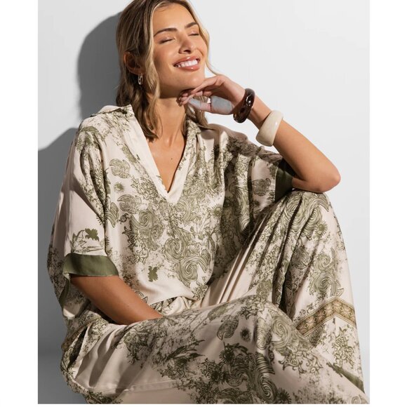 SET Ottilie Silk Trousers AND Tunic - Picture 3 of 4